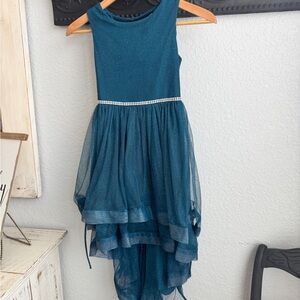 Speechless Kids Teal Glitter Dress.     (E)